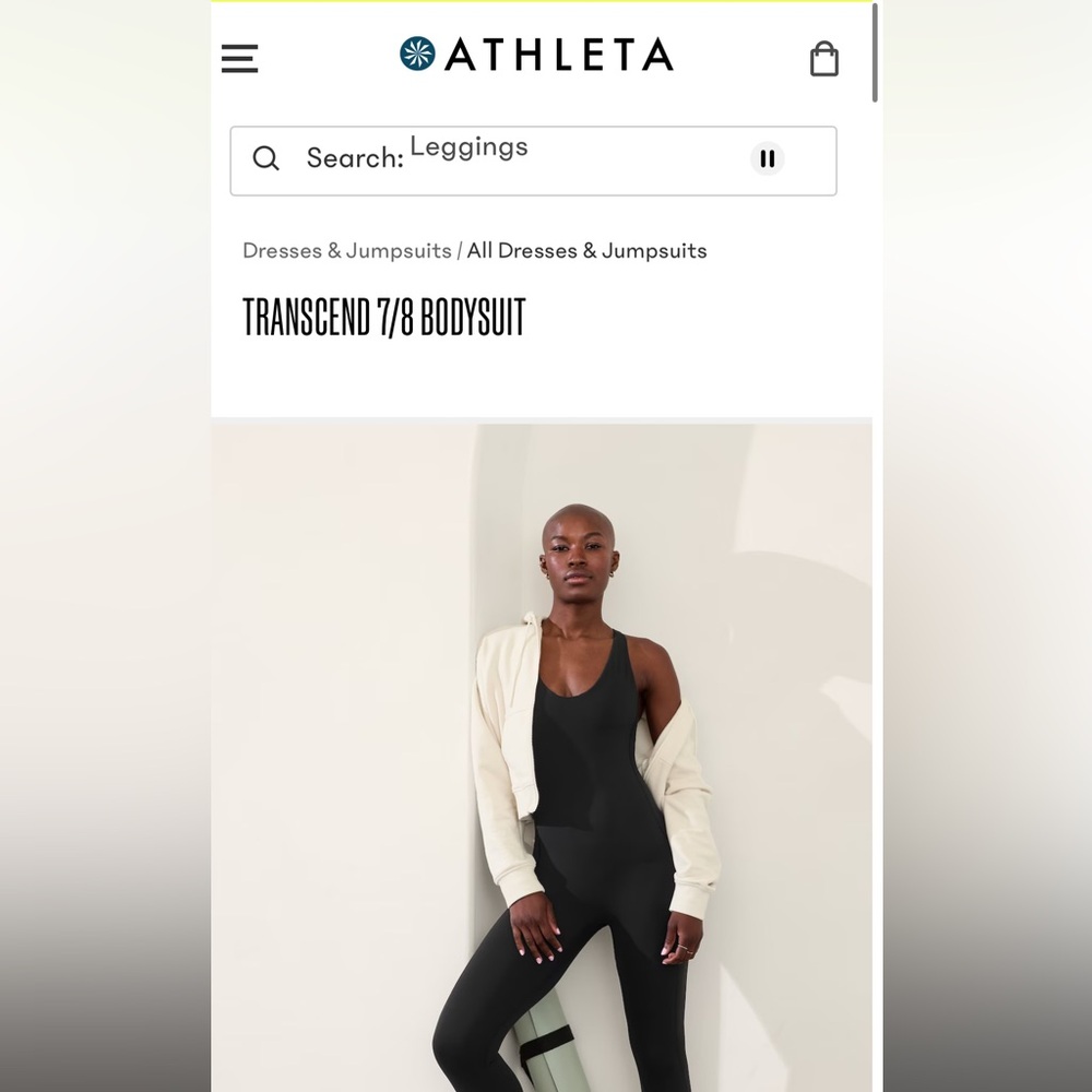 Athleta Transcend Bodysuit Black